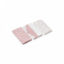 Pack de 3 Muselinas 38X38 Cm. Estampadas TOUS BABY
