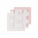 Pack de 3 Muselinas 38X38 Cm. Estampadas TOUS BABY