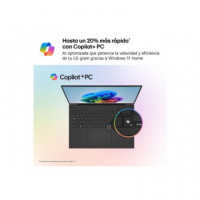 Portátil LG Gram 16" Ryzen Ai 7-445 16GB 5212GB Copilot+ (16U55U-G.AU75BN)