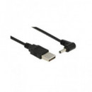 Cable Alimentacion USB a DC 3.5 x 1.35 mm/M Acodado 1.5 mtrs