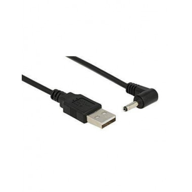 Cable Alimentacion USB a DC 3.5 x 1.35 mm/M Acodado 1.5 mtrs