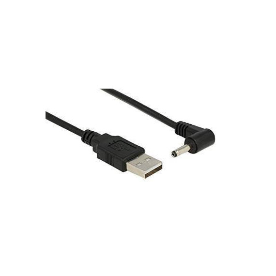 Cable Alimentacion USB a DC 3.5 x 1.35 mm/M Acodado 1.5 mtrs