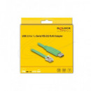 DELOCK Cable Red Usb A a Rj45 RS-232 1.8Mtrs Para Conexion Ordenador Router 62960