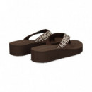 Fitflop Cuña Tira Logo Marron  TOMMY HILFIGER