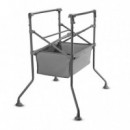 Bañera Plegable con Cambiador y Soporte Bubbly Gris  KINDERKRAFT