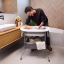 Bañera Plegable con Cambiador y Soporte Bubbly Gris  KINDERKRAFT