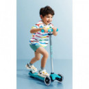 Patinete Maxi Deluxe Glow Led Turquesa  M-CRO
