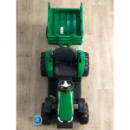 Tractor Electrico 24V Verde con Remolque  PEKECARS