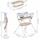 Bañera Plegable con Cambiador y Cojin Reductor Zoe Beige  MS
