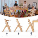 Trona Evolutiva Plegable Full Madera C/cojin Estrellas Rosa  MS