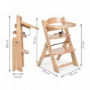 Trona Evolutiva Plegable Full Madera C/cojin Estrellas Rosa  MS
