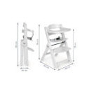 Trona Evolutiva Plegable Full Blanca C/cojin Estrellas Gris  MS