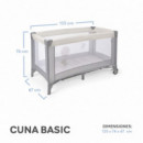 Cuna de Viaje Basic Crema/gris  MS