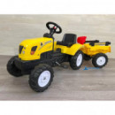 Tractor a Pedales con Remolque Amarillo  PEKECARS