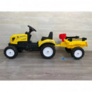 Tractor a Pedales con Remolque Amarillo  PEKECARS