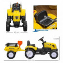 Tractor a Pedales con Remolque Amarillo  PEKECARS