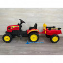 Tractor a Pedales con Remolque Rojo  PEKECARS