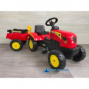 Tractor a Pedales con Remolque Rojo  PEKECARS