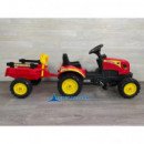Tractor a Pedales con Remolque Rojo  PEKECARS