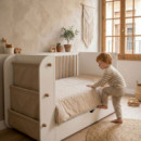 Cuna Evolutiva Salonica Blanco/madera Natural  MI CUNA