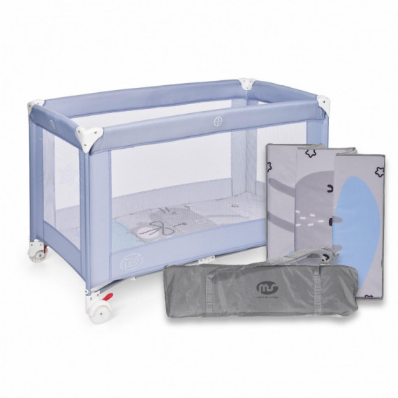 Cuna de Viaje Basic Azul Conejito  MS