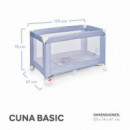 Cuna de Viaje Basic Azul Conejito  MS