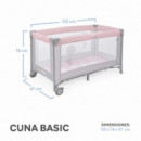 Cuna de Viaje Rosa-gris  MS