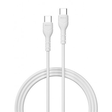 DEVIA Cable Datos Tipo C M/M 60W 3A 1Mtr Blanco