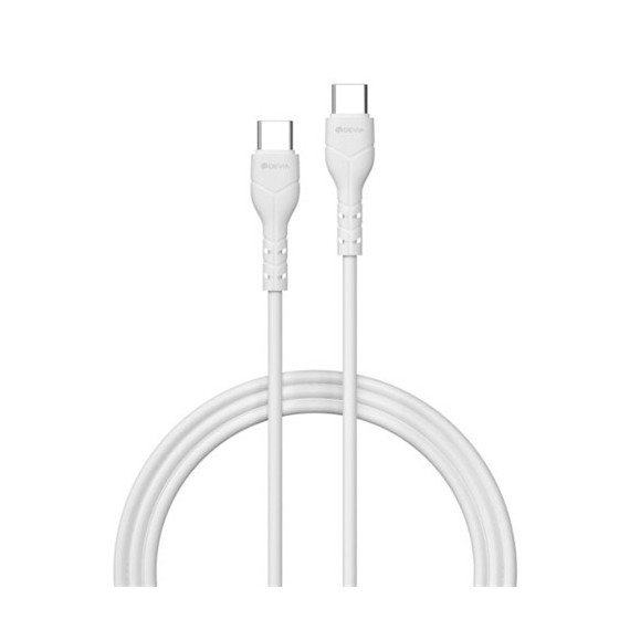 DEVIA Cable Datos Tipo C M/M 60W 3A 1Mtr Blanco