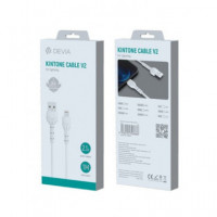 DEVIA Cable Datos Tipo C M/m 60W 3A 1MTR Blanco