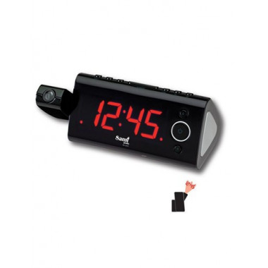 SAMI Radio Despertador Digital RS-1019 con Proyector/Reloj/Alarma Doble/Calendario