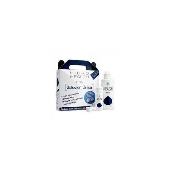 Hidro Helath Ha Solución única Lentes de Contacto 2 X 360ML + 1 X 60ML  DISOP