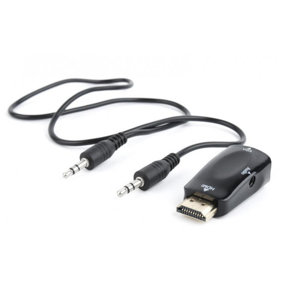 ADAPTADOR CONVERSOR GEMBIRD DE DIGITAL A ANALOGICO HDMI-M A VGA-H CON AUDIO