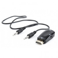 ADAPTADOR CONVERSOR GEMBIRD DE DIGITAL A ANALOGICO HDMI-M A VGA-H CON AUDIO