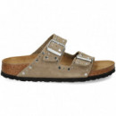 Sandalia 2 Hebillas Tachuelas ante Taupe  BIRKENSTOCK