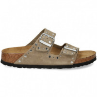 Sandalia 2 Hebillas Tachuelas ante Taupe  BIRKENSTOCK