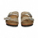 Sandalia 2 Hebillas Tachuelas ante Taupe  BIRKENSTOCK