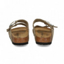 Sandalia 2 Hebillas Tachuelas ante Taupe  BIRKENSTOCK