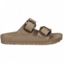 Sandalia 2 Hebillas Grandes Goma Taupe  BIRKENSTOCK