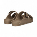 Sandalia 2 Hebillas Grandes Goma Taupe  BIRKENSTOCK