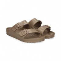 SANDALIA 2 HEBILLAS GOMA TAUPE