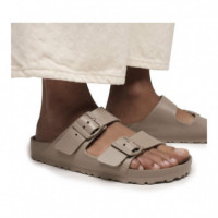SANDALIA 2 HEBILLAS GOMA TAUPE