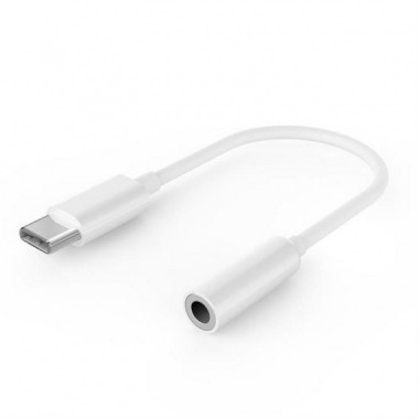 Adaptador de Audio Gembird USB-C Macho a Jack de Audio 3.5mm (Blanco) A-CM-3.5F-01