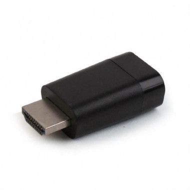 Adaptador Conversor Gembird de Digital a Anal&oacute;gico HDMI Macho a VGA Hembra / Negro / A-HDMI-VGA-001