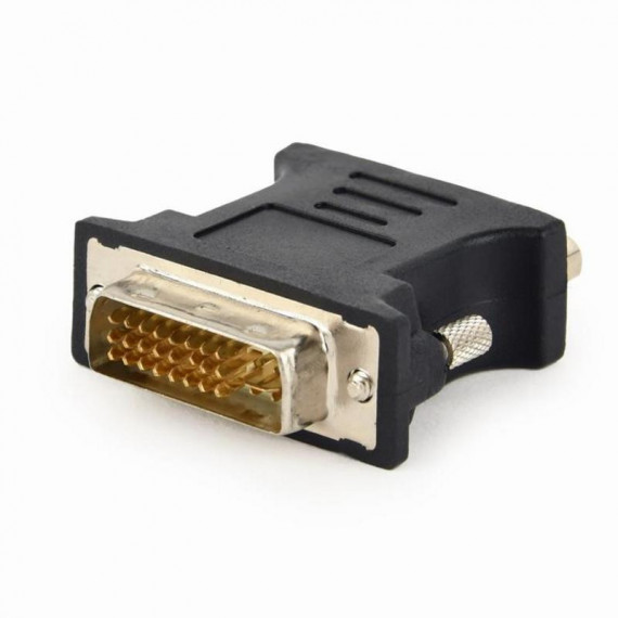 Adaptador Gembird DVI-I (24+5) Macho a VGA Hembra - Negro