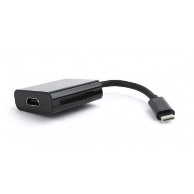 Adaptador Conversor Gembird USB-C Macho a HDMI Hembra 4K 30Hz Negro (A-CM-HDMIF-01)