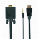 Cable Adaptador Conversor Gembird HDMI a VGA con Audio 1.8m Negro A-HDMI-VGA-03-6