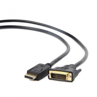 Cable Gembird DisplayPort Macho a DVI 24+1 Macho, 1.8m, Negro (CC-DPM-DVIM-6)