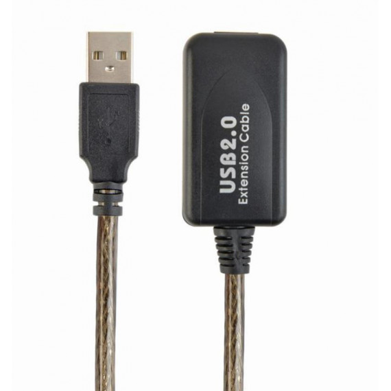 Cable Alargador USB 2.0 Activo Gembird A Macho/Hembra, 10 Metros, Negro (UAE-01-10M)