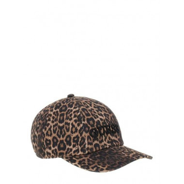 Printed Gabardine Baseball Cap Brown Mul  GUESS